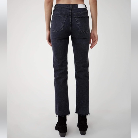 RE/DONE 70's Comfort Stretch High Rise Stove Pipe in Stoned Noir Size 28 - Picture 2 of 7